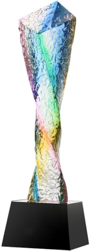 Trofeo per Dipendenti Aziendali Personalizzati, Coppe Premio Creative Colorate in Cristallo, Decorazione della Camera da Letto in Stile Europeo, Testo Incidibile