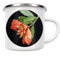 artboxONE Emaille Tasse Botanische Serie Granatapfelblüte von Wundertüte - Emaille Becher Natur
