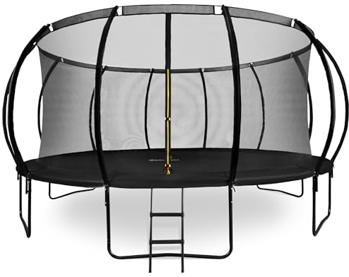 Hypermotion Trampolin Outdoor Kinder 244/305 / 366/430 / 487 cm Kindertrampolin ab 3 Jahre - Schnelltrocknend und Wasserabweisend - Ausgezeichnete Sprungkraft - Gartentrampolin (Ø 487 cm / 16FT)
