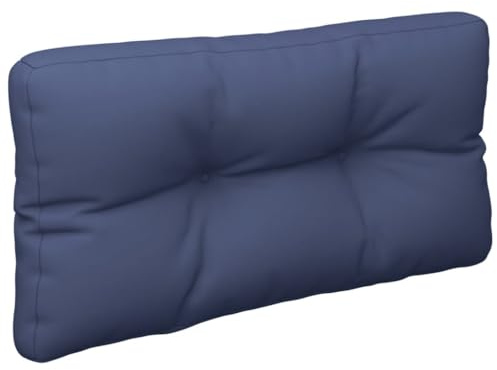 vidaXL Palettenkissen, Palettenauflage für Europaletten, Palettenpolster Palettensofa Outdoor Indoor, Rückenkissen, Marineblau 120x40x12cm Stoff