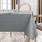 Softalker abwaschbare Tischdecke 240 x 140 grau 210GSM Leinen Struktur Wasserabweisend Abwischbar Fleckschutz rechteckig Tischtuch Deko für Outdoor Draußen Garten Party Geburtstag Weihnachten