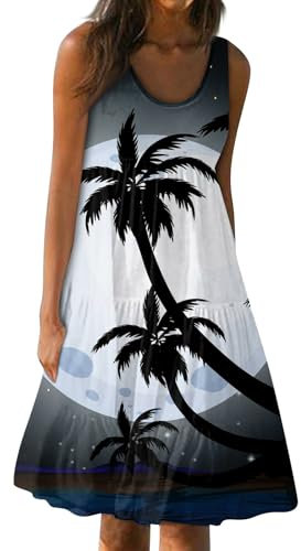 Sommerkleid Damen Schwarzes Kleid Damen Kleid Damen Elegant Kleid Festlich Damen Skaterkleid Kurzes Tank Kleider Brautjungfernkleider Dresses for Women Kleid Schwarz Damen Kleider Damen(5-White,XL)