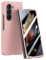 HONLEN Custodia per Telefono Adatta per Samsung Galaxy Z Fold6 / Samsung Galaxy Fold 6 2024 (7.6 Inches), Cover Rigida in Silicone per PC Anti Caduta e Anti Graffio - Rosa