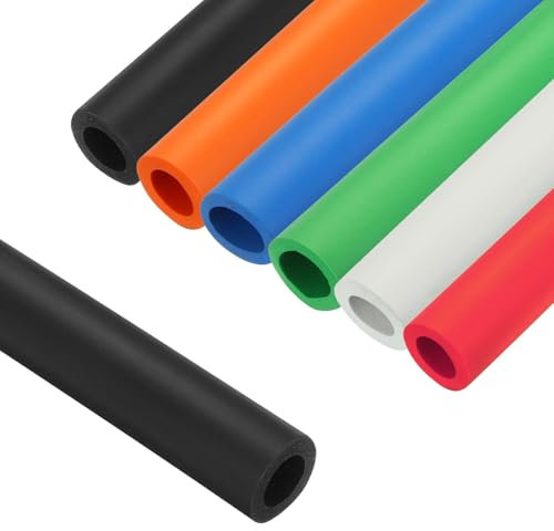 Selbstdichtende Rohrisolierung, Schaumstoff Isolierschlauch, ID 18/22/25/28/32.0mm Hochflexibel Rohrschale Für Außenbreich Schlauch Griffgriffstütze Fitnessgeräte(Schwarz,25.0mm x 5.0mm x 1m)