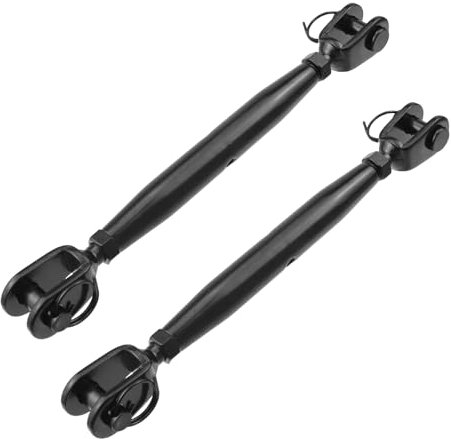 Antrader Spannschloss-Haken, 2 Stück M10 Backen-Spannschloss aus Edelstahl, Spannschloss und Backe, 0,95 cm Backen- und Backen-Spannschloss-Haken, M10, offener Körper, Spannschlösser für Traktor,