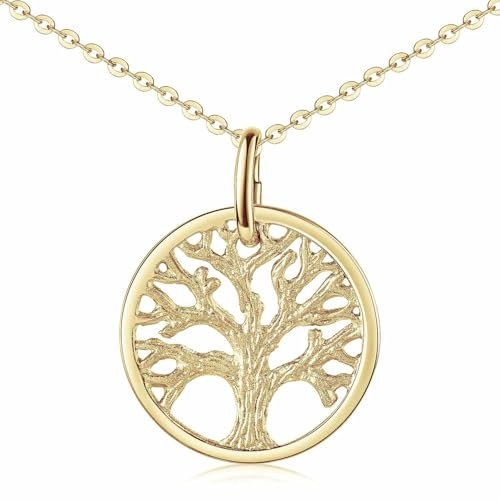 MATERIA by Matthias Wagner Pendentif arbre de vie en argent 925 en 3 couleurs au choix avec chaîne KA-88, mit Kette, Argent