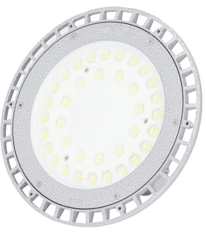 100 W LED-Hochregalleuchte, 5000 K, 12000 Lm, Explosionsgeschützte Hochregal-LED-Leuchte, Runde IP66-Leuchte für Gewerbliche Lagerbereiche für Nassbereiche, Werkstatt, Garage