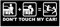 Don't touch my carlustige auto Aufkleber,weiß witzige car Sticker,Wasserdicht, UV-beständig, Auto-aufkleber für glatte Oberflächen(18.5cm x 6.5cm)
