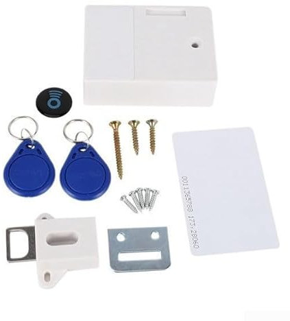 Drawer Lock, Cabinet Door Lock, Invisible Lock, Wardrobe Door Lock, Cabinet Lock, Electronic Smart Induction Lock, Card Lock, White