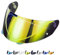 Kompatibel mit Hjc i90 Visier - i91 - Hj33 - Helmvisier Hj 33 Pinlock Ready - Anti-Kratzer und Anti-Beschlag (Gold)