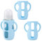 3pcs Silicone Sleeve Cover for Bottles, Anti-Scalding and Anti-Fall Silicone Glass Bottle Protector with Handle, Baby Bottle Sleeve for Philips Avent 8oz Accessories(Blue)