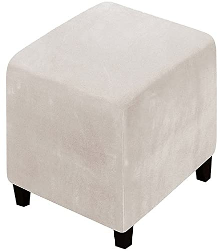 Ottomane Schonbezug Hockerbezug, 40x40/50x50/60x60 Hocker Husse für Fußhocker Quadratisch/Rechteckig, Stretch Bezug Ottomane Abdeckung Überzug Hocker Protector Waschbar Hockerabdeckung ( Color :#9