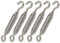 Strong Galvanised Turnbuckle Strainer 3/8 Hook & Eye Heavy Duty Wire Tensioner for Fencing Cable Chain Link Shade Sail Marine Outdoor Use Rust Resistant Steel Tension Adjuster Pack of 5