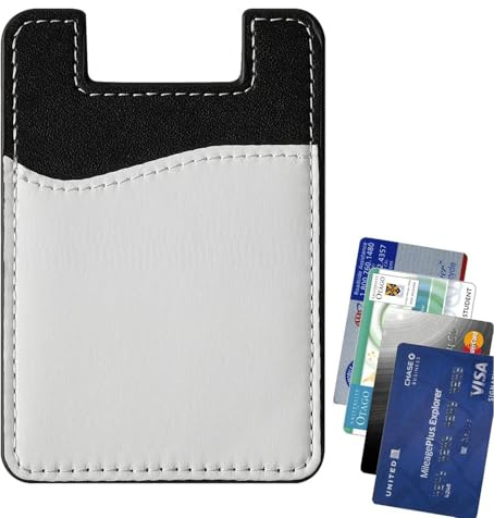 Cartera telefónica - Porta Tarjeta Adhesiva, Bolsillo Adhesivo Anti -Slip | Accesorio para teléfono | Cartera telefónica sin marcar con Agarre Fuerte, Manga de Papel Ligero con archiv, A