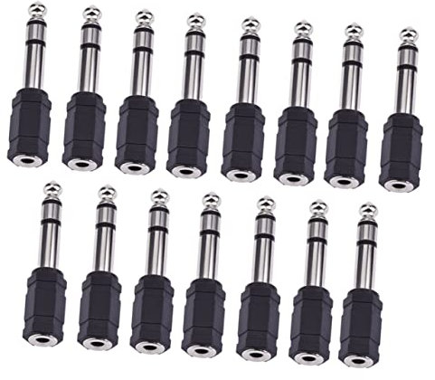 Uonlytech Adattatore Audio Stereo Da 6 5 ​​mm A 3 5 Mm Jack Per Microfono Per Console Di Mixaggio