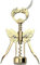 Glixoft Gold Wine Beer Opener with Foil Knife Butterfly Bottle Opener Bat Wine Corkscrew Gunmetal Plated Level Corks Pull