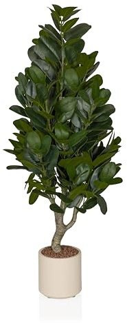 hjh OFFICE Kunstpflanze Garcinia, 120 cm – Grün, pflegeleicht, immergrün, hochwertiger Kunststoff-Mix