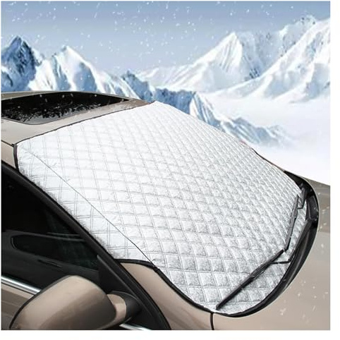 QYETRGF Sonnenschutz Auto Frontscheibe für Opel Corsa VI Corsa-e 2019-2023 2024, Frontscheibenabdeckung Scheibenabdeckung Auto Winter Frostabdeckung