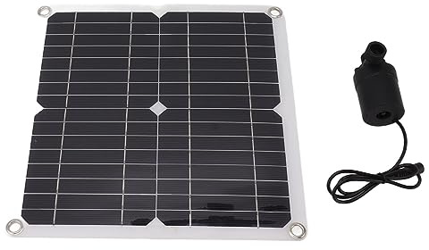 Riuulity DIY-Solar-Wasserpumpen-Set, Intelligente 22-W-Pumpe, Solarbrunnen-Teichpumpe mit 100-W-Panel, Geräuschloser Betrieb für den Außenbereich