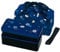 Skater Japanisches traditionelles Kaninchenblüten-Bento-Box-Set – quadratische 2-stöckige Bento-Box, Reisballpresse, Bento-Tasche (blau)