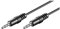 Goobay 51660 Cavo di Collegamento Audio AUX, Stereo da 3.5mm, CU, Nero, 4mm Diametro, 5m Lunghezza del Cavo