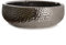 Schale CORO, Keramik, silber glasiert, Kaheku, 30 cm
