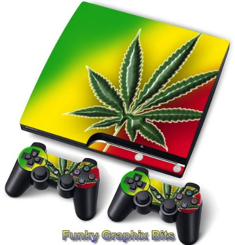 Pellicola adesiva per console 2 controller PS3 Slim di Funky