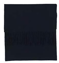 CASH-MERE.CH 100% Kaschmir Paschmina Schal Uni mit Fransen für Damen und Herren (Schwarz, 30cm x 164cm + 8cm x 2 Fransen)