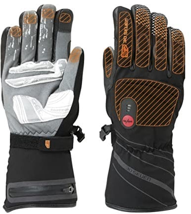 30seven Beheizte Fahrradhandschuhe, elektronische Heizhandschuhe, wasserfeste & Winddichte Outdoor-Bekleidung, für Damen, Herren & Kinder, schwarz, 12-2XL