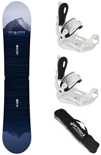 AIRTRACKS Damen Snowboard Set Day&Night Lady Rocker 138 - Snowboard Bindung Master W M - SB Bag