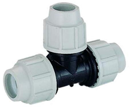 PLASSON MDPE 20mm Equal Tee - 7040 - Pack of 2