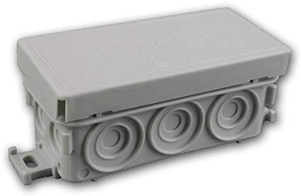 Abzweigkasten IP55, Farbe grau, Abmessungen 42x37x89mm, für Feuchtraum geeignet