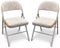 Crystals Deluxe Fabric Padded with Heavy Duty Steel Metal Frame Folding Back Rest Chair for Home Garden Office Computer Desk (2)