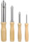 ROSENICE 4 StüCk TöPferwerkzeug Set – Runde Ton Lochschneider Aus Metall Mit Holzgriff, Ideal FüR Keramik, Skulpturen Und Modellierung