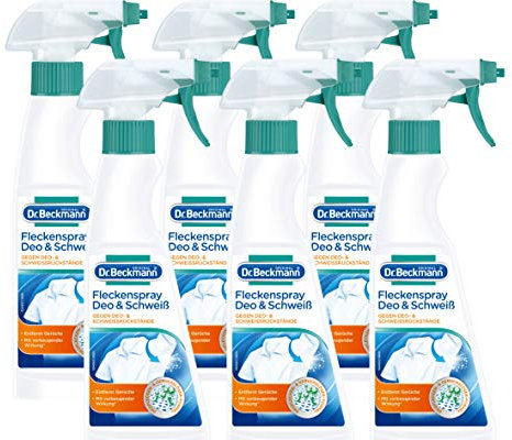 Dr. Beckmann Fleckenspray Deo & Schweiß 6er Pack (6 x 250 ml)