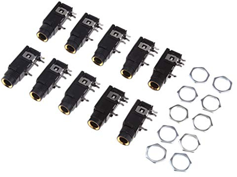 10pcs 6,3mm Einbaubuchse Stereo neinbaubuchse mit Metallgehäuse