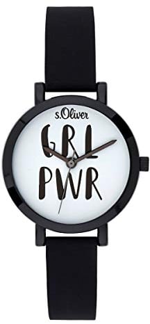s.Oliver MädchenArmbanduhr Analog Quarz Silikon SO-3767-PQ