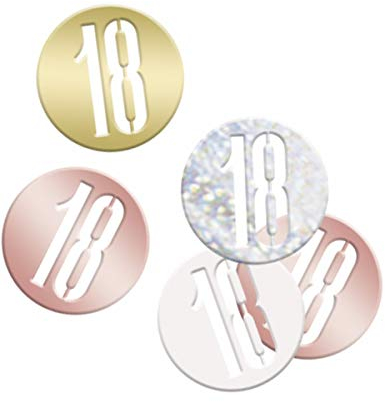 Unique Party- Confetti, 84946, Rose Gold