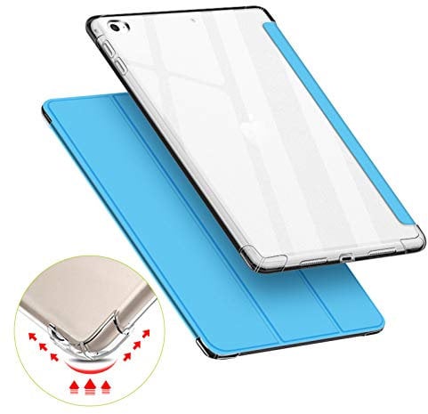 VAGHVEO Custodia per iPad Mini 4/5 7,9 Pollici, Flessibile Silicone TPU Trasparente Cover Retro, Sottile Leggero Auto Svegliati/Sonno Case Antiurto Resistente per Apple iPad Mini 4 & 5 Tablet, Blu