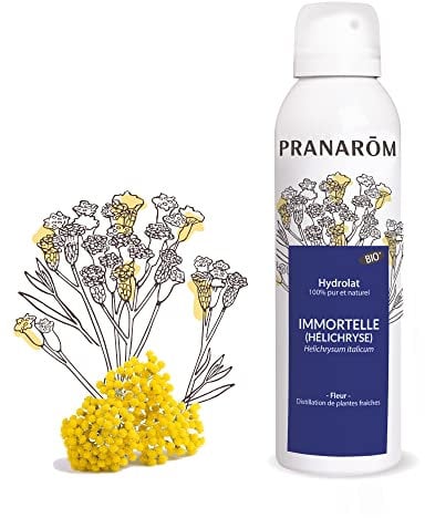 Pranarôm Hydrolat d'Immortelle (Hélichryse) Bio, Eau Florale d'Immortelle - eau florale Hélichryse Italienne, Lotion Apaisante - Anti-Rougeurs, 150 ml