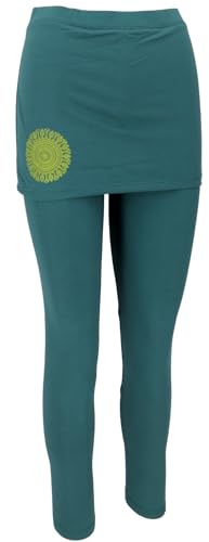 GURU SHOP Yoga-Hose, Leggings mit Minirock Bio Baumwolle, Damen | Elastische Passform, angenehm weich, ideal für Yoga, vielseitig kombinierbar, Organic Collection
