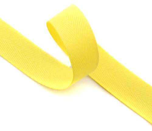 10mm | 5m Köperband | Nahtband | Farbauswahl I 76% Baumwolle (gelb)