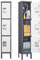 Schließfachschrank Mehrzweckschrank Spind Stahlschrank Umkleideschrank Metallschrank Lockers Fächerschrank Wertfachschrank Lagerschrank Garderobenschrank Stahlblech Pulverbeschichtung 168x30.5x30.5cm