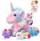 Tacobear Einhorn Kuscheltier Einhorn Geschenke für Mädchen 3 4 5 6 7 Jahre Einhorn Umhängetasche Plüsch Mama Einhorn mit 4 Baby-Einhorn Pferd Einhorn Plüschtier Einhorn Spielzeug Geschenk für Mädchen