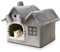 ALLSOPETS Hundehütte Innen Katzenhaus Faltbares Hundebett mit Abnehmbarem Kissen für Hunde Katzen Winter Warmer Katzennest Welpenhöhle Sofa Haustierprodukte (Graue Katze, M)