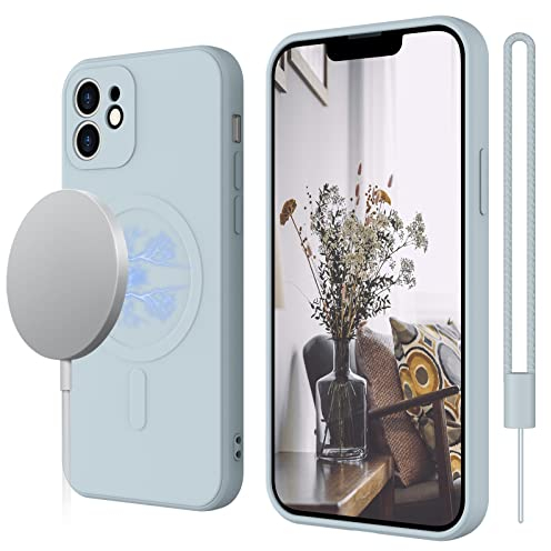 ElestBela iPhone 12 Hülle, Handyhülle iPhone 12 Case Kompatibel mit MagSafe, Magnetisch Hülle iPhone 12 Ultra Dünn, Kratzfeste Rundumschutz Magnetic Schutzhülle Hülle für iPhone 12 6.1'' Hell Blau