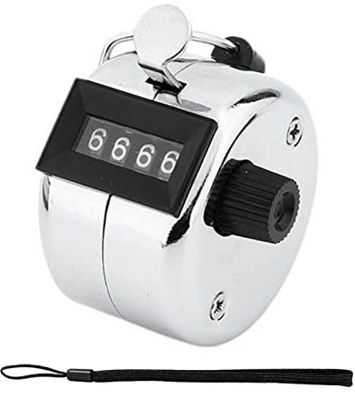 Lam-lord Tally Counter, 4 Digit Display Metal Mechanical Clicker Lap Counter with Lanyard Metal Hand Tally Counters Clicker for Counting,Golf Scoring,Sport Stadium Coach Referees School Event