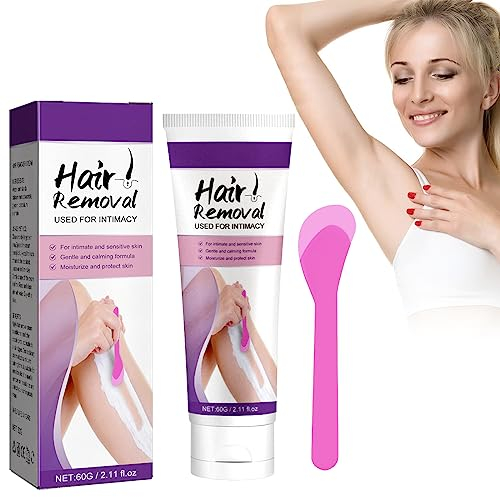 Enthaarungscreme, Hair Removal Cream, Haarenthaarungscreme, Depilatory Cream, Enthaarungscreme für den Körper, für Beine, Hände, Arme, Achselhöhlen und Bikinizone, 60g