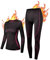 NOOYME Thermounterwäsche Damen Funktionsunterwäsche Warm & Atmungsaktiv Thermo Unterwäsche Skiunterwäsche, Integrierte Rosa L