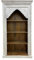Regal Schrank Himal Indischer Schrank aus Mangoholz mit Schnitzerei Oriental Wohnzimmer Weiß Whitewash 190 cm